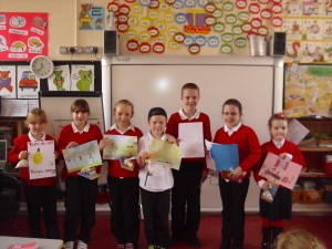 Prizewinners in the saving energy rap and poster competition